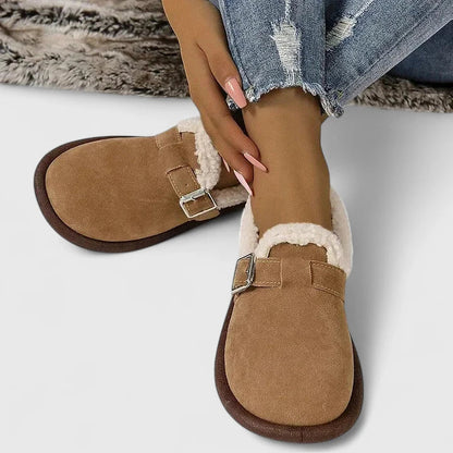 Valentynah | Zapatillas de Invierno con Forro de Peluche y Hebilla